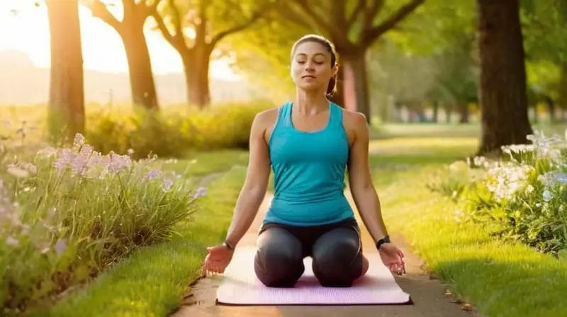 Parque sereno al amanecer, paz y armonía