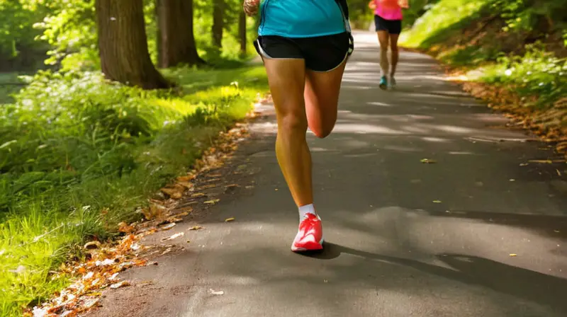 Corredores en un parque soleado y vibrante
