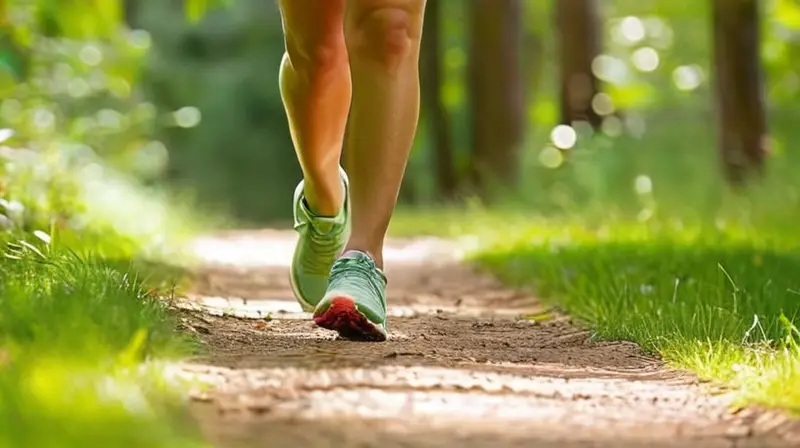 Corredor en parque soleado, energía y enfoque