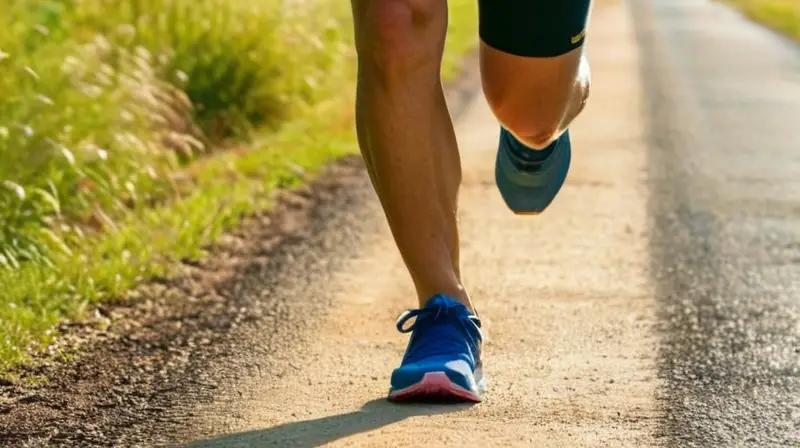 Corredor decidido avanza bajo el sol