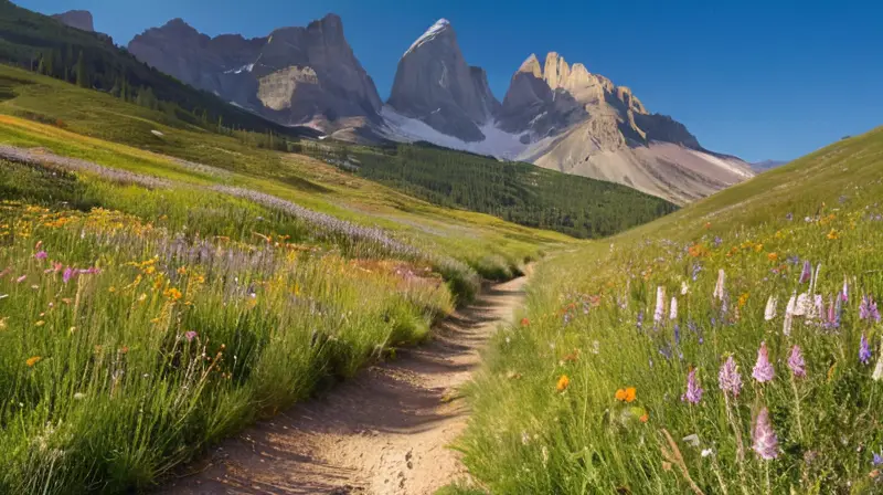 Corredor esforzado en paisaje montañoso impresionante