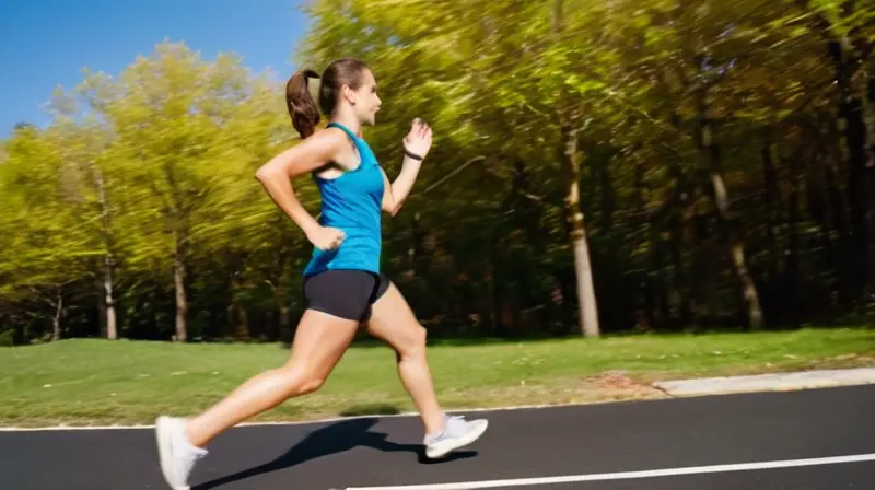 Runners enfocados en pista bajo sol
