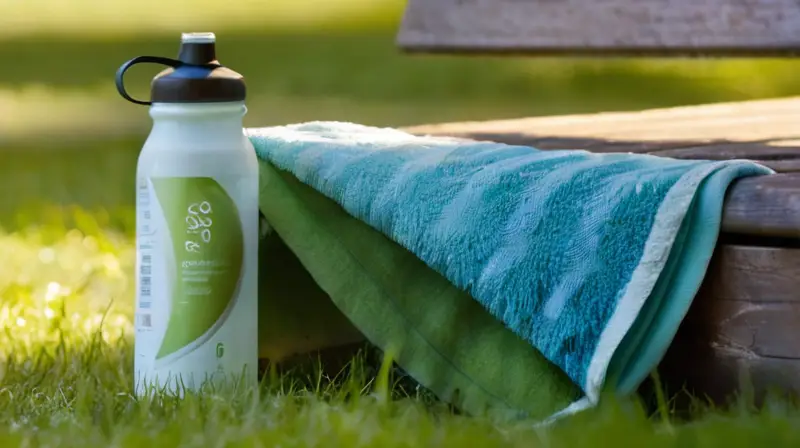 Pierna de corredor con hielo y sudor