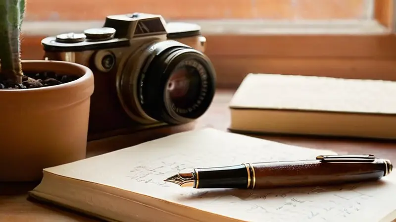 Un escritorio acogedor lleno de creatividad