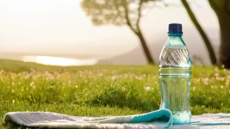 Escena de parque con atletas y naturaleza