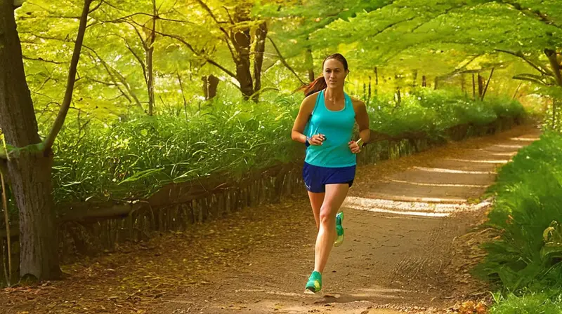 Corredor en sendero iluminado y vibrante