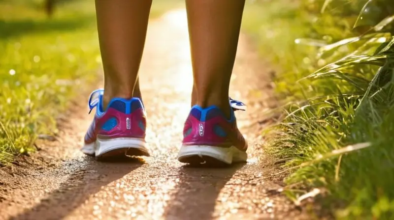 Corredor en pista bajo sol radiante