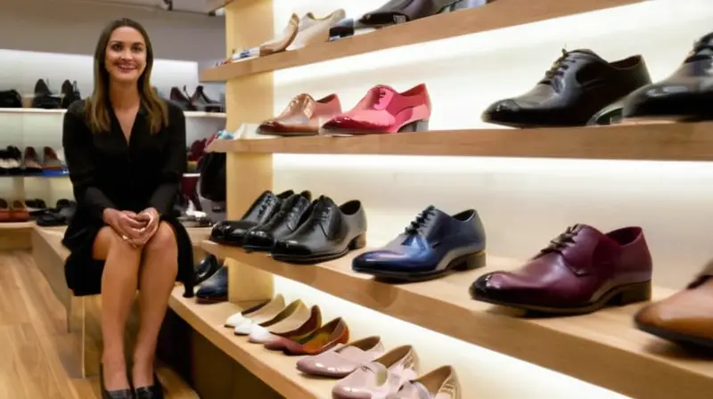 Tienda de zapatos luminosa y acogedora