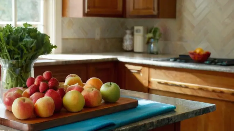 Cocina luminosa y acogedora llena de frescura