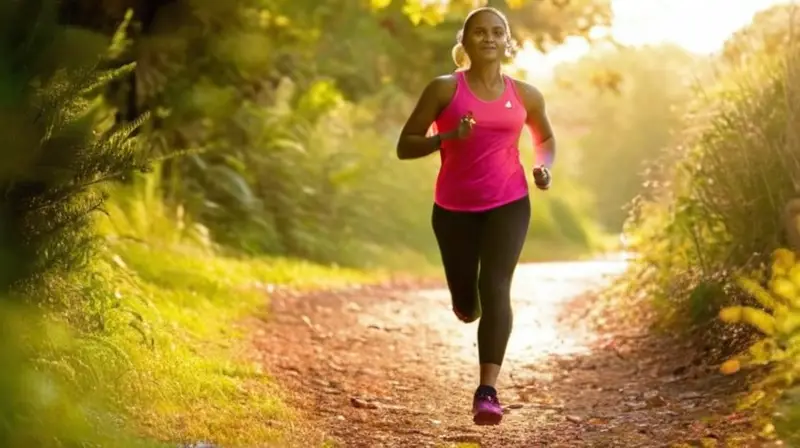 Corredores enérgicos disfrutan un parque soleado