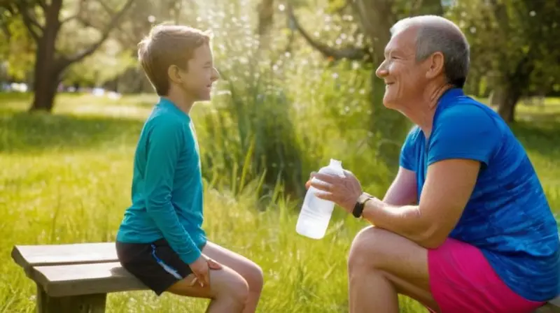 Grupo diverso de corredores en un parque
