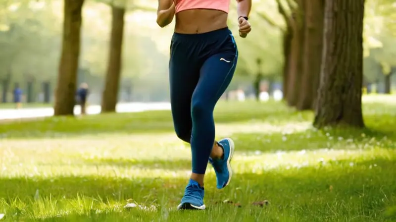Corredor en un parque soleado y vibrante