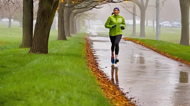 Escena vibrante de corredores en un parque