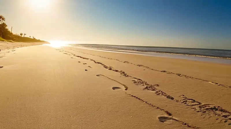 Playa dorada, corredor solitario y libertad