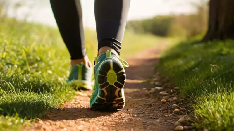 Corredor determinado en un parque soleado