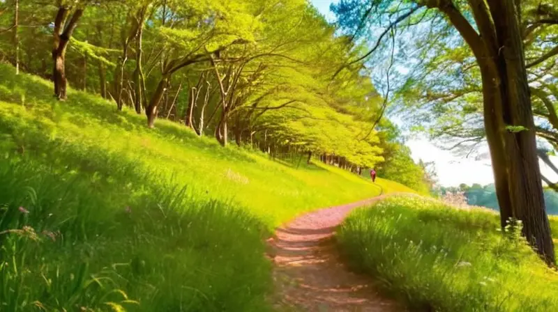 Corredores felices en un parque soleado