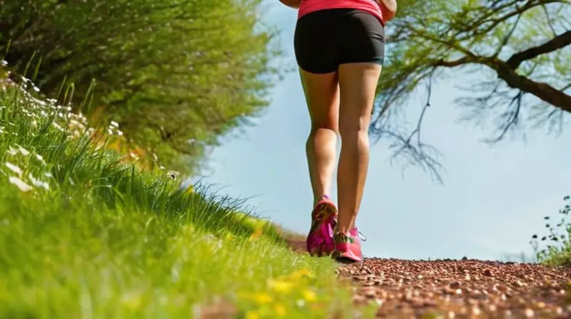 Corredores motivados en un sendero soleado