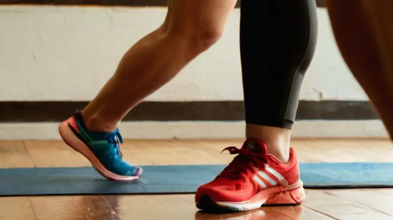Atletas entrenando en un gimnasio iluminado