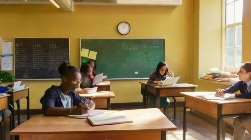 Aula vibrante y acogedora llena de aprendizaje