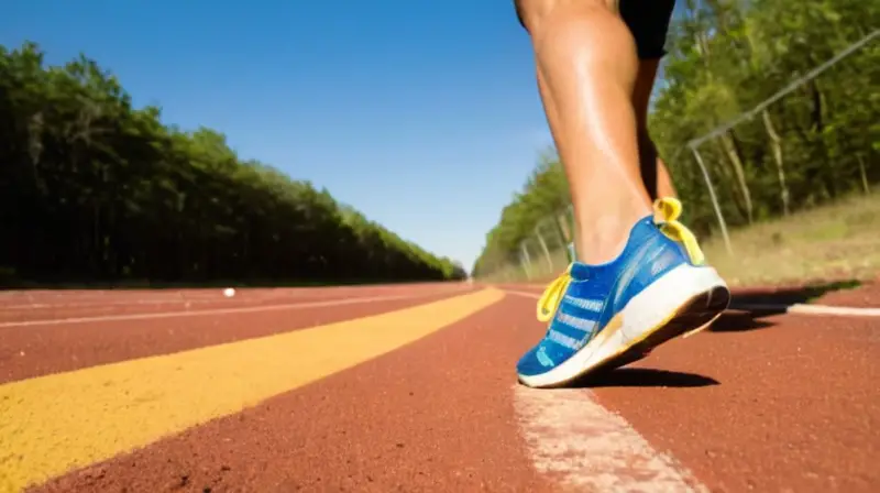 Atletas corriendo en pista bajo el sol