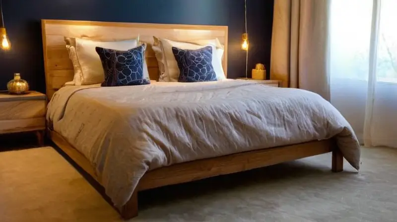 Dormitorio acogedor y tranquilo invita a descansar