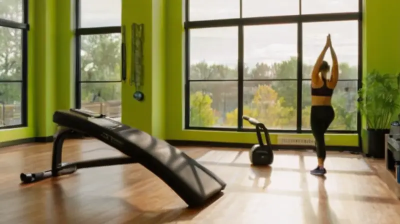 Gimnasio equipado con luz natural y energía