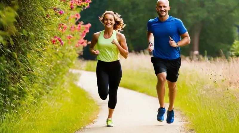 Corredores disfrutan de un alegre día soleado