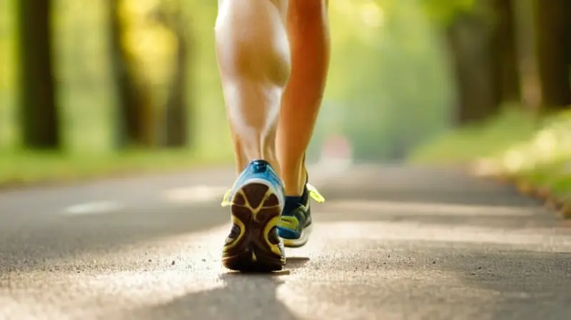 Corredor concentrado en pista iluminada por sol