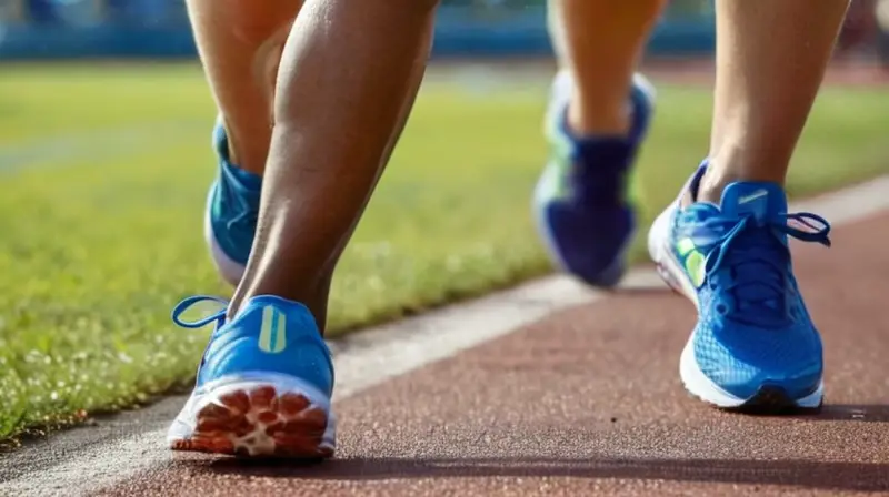 Atletas corriendo bajo un sol radiante
