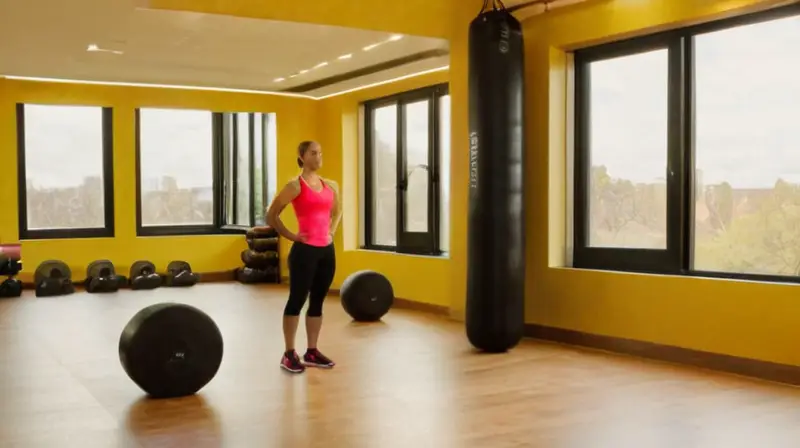 Gimnasio iluminado