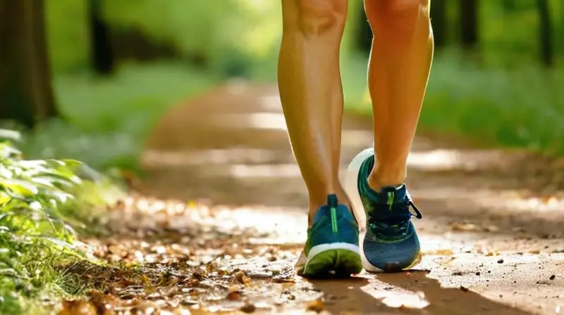 Corredor en un sendero iluminado y vibrante