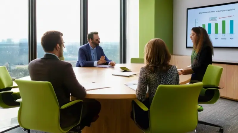 Sala de conferencias moderna y colaborativa