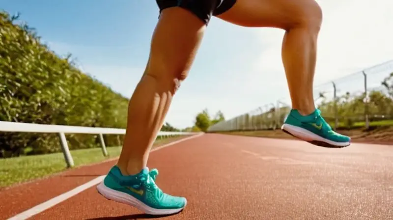 Atleta en movimiento, fuerza y determinación