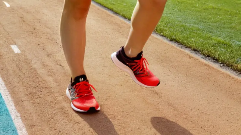 Atletas concentrados en pista al aire libre