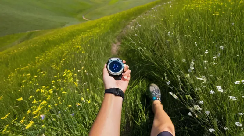 Atleta en movimiento en un paisaje natural