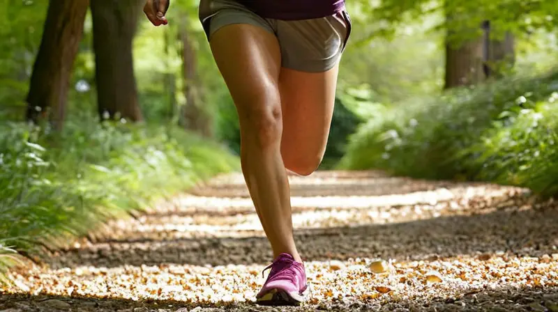 Corredor enérgico en parque soleado