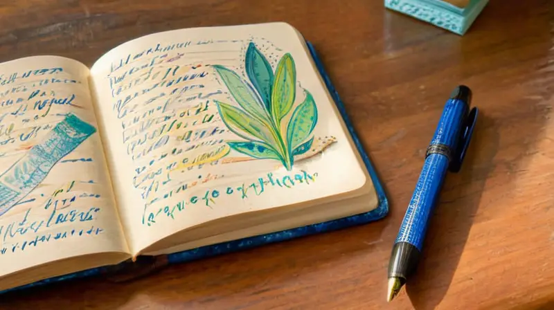 Diario abierto sobre mesa con luz cálida