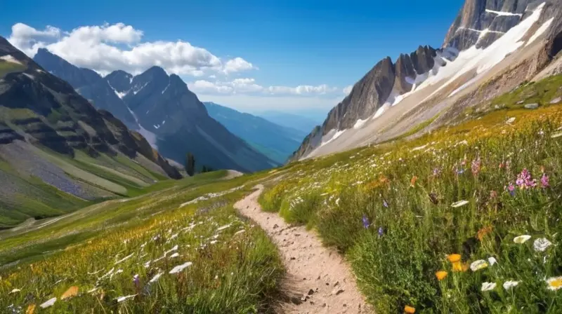 Montañas majestuosas, naturaleza y resistencia en acción