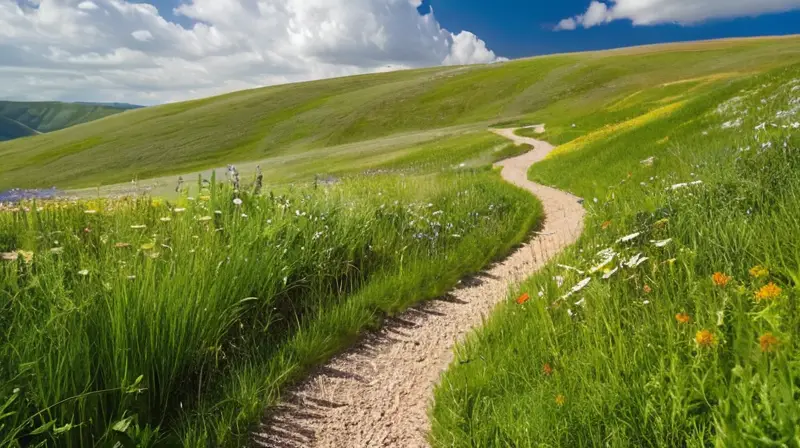 Paisaje vibrante con corredores en movimiento