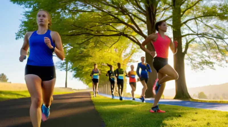 Atletas corren en pista bajo un cielo despejado