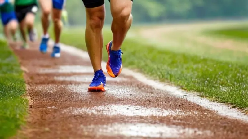 Atletas compiten en una pista soleada