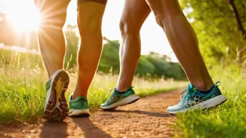 Corredores sudorosos en un parque soleado