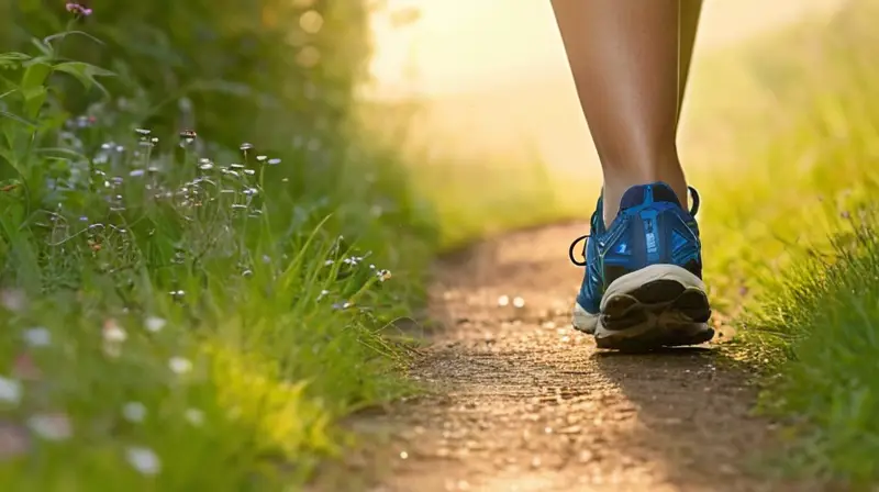 Corredores en un parque sereno al amanecer
