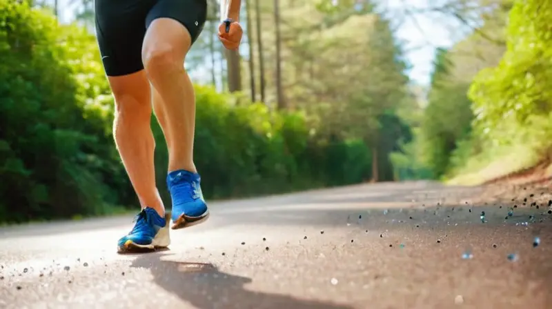 Atletas corren en pista iluminada y vibrante