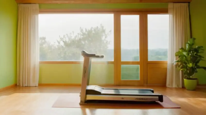 Sala iluminada con equipo de fitness