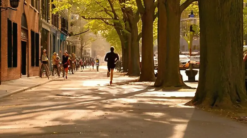 Una ciudad vibrante llena de movimiento y vida
