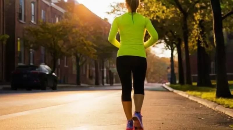 Corredor nocturno en calle urbana iluminada