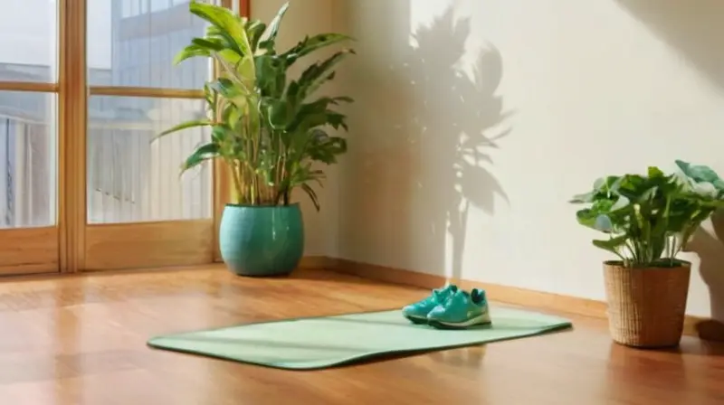 Sala luminosa y motivadora para hacer ejercicio