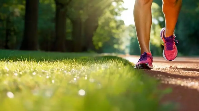 Corredor en pista iluminada