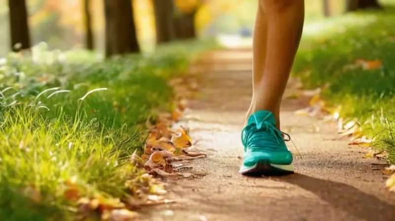 Corredor sudoroso en parque soleado y vibrante